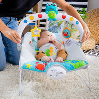 Baby Einstein Ocean Explorers Musical Bouncer Infant Seat, Kick to It Neptune, Unisex, for Ages 0-6 Months up to 20 lbs