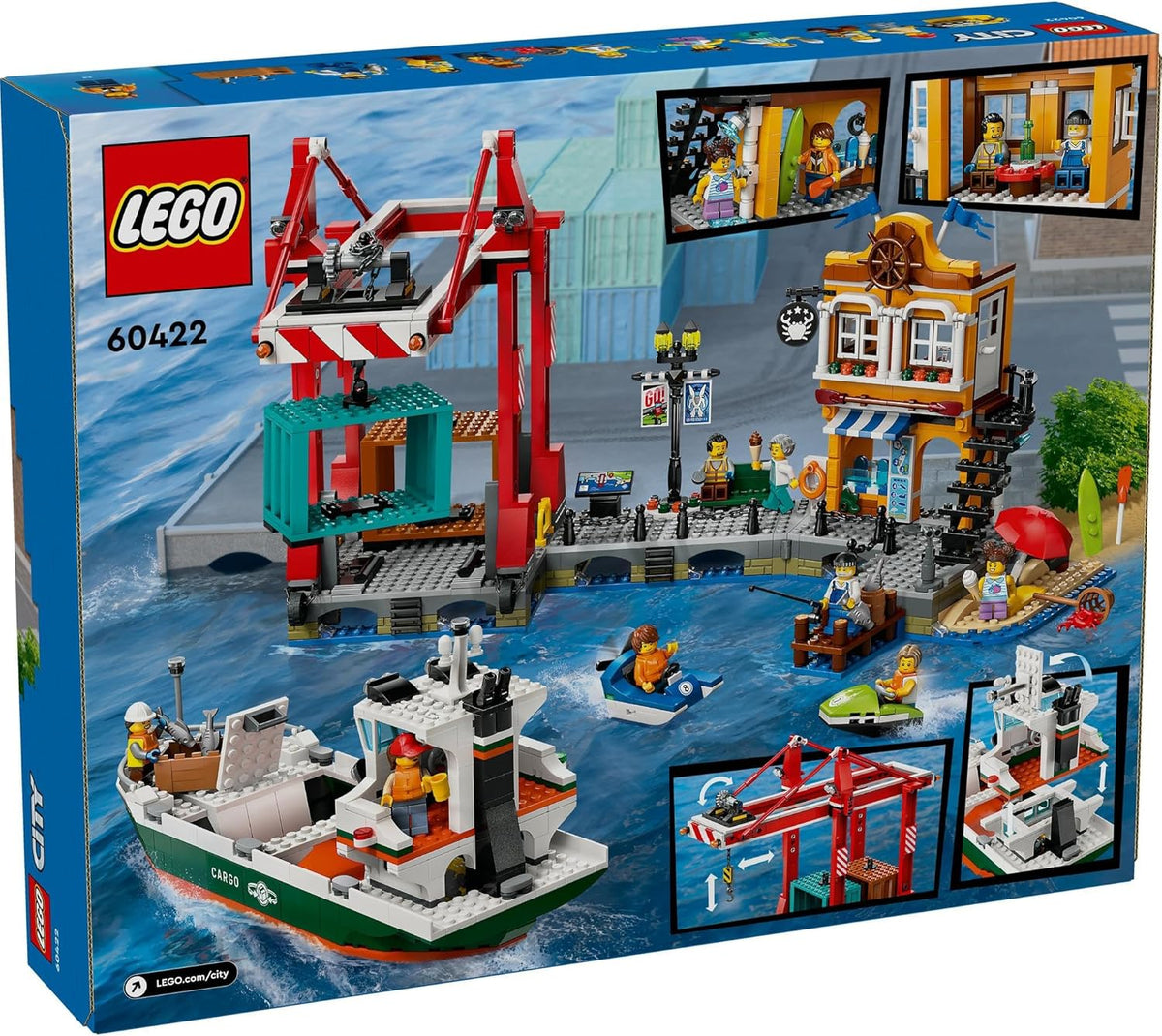 LEGO® City Seaside Harbour with Cargo Ship 60422 Toy