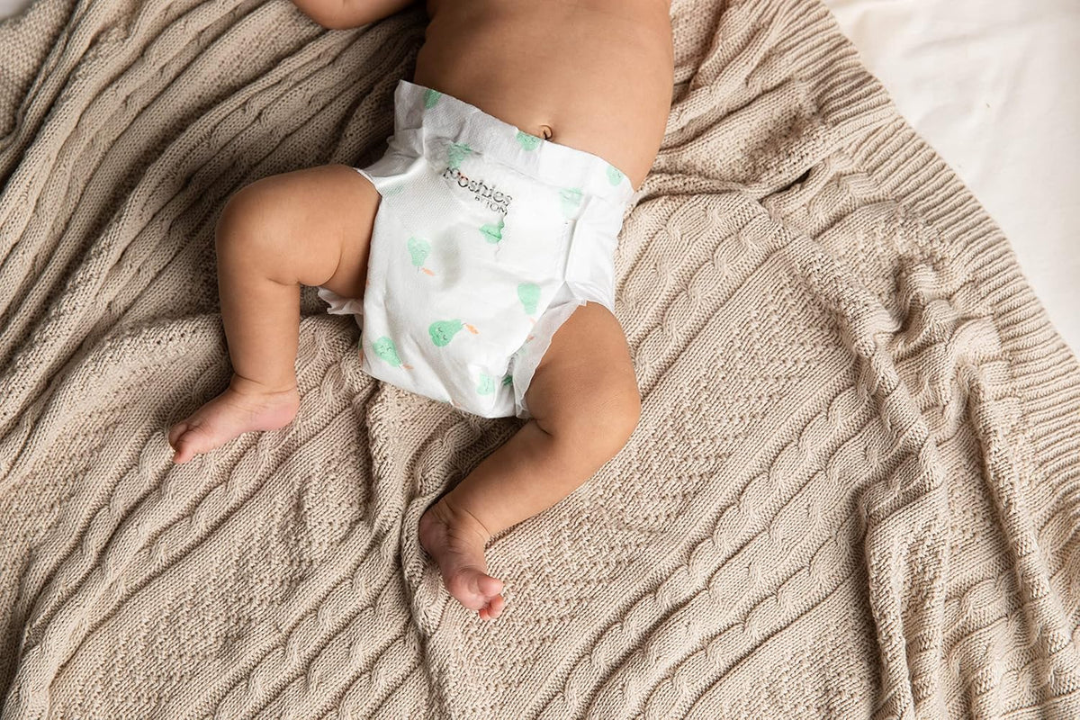 Tooshies Eco Nappies Size 1 Newborn, 104 Count + Biodegradable Nappy Bags 40pk + Water Eco Wipes, Pack of 1120 + Change Mats 10pk