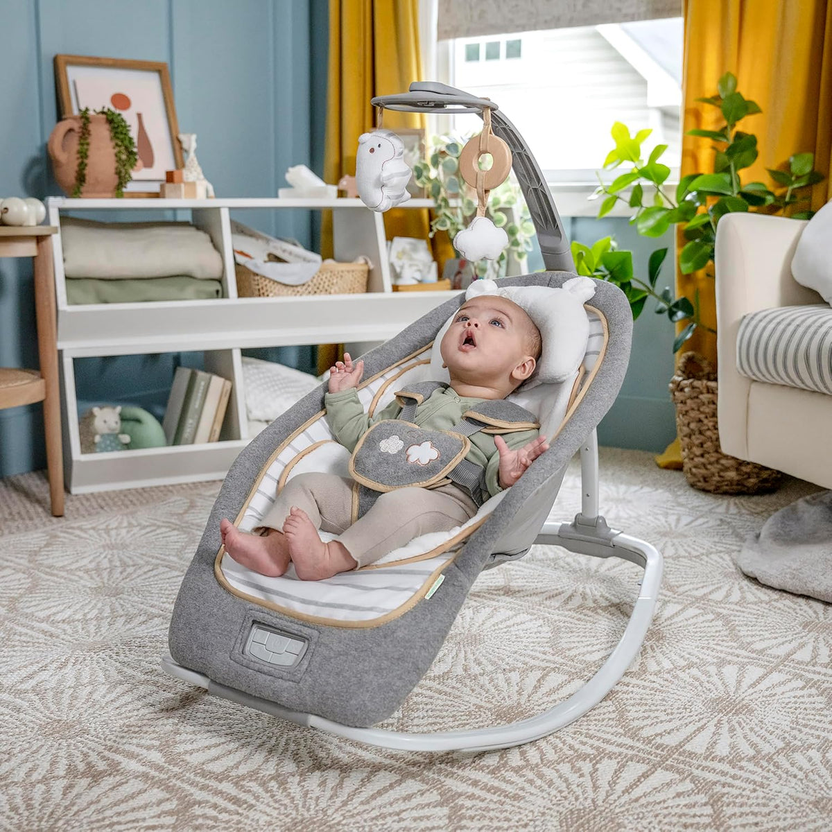 Ingenuity Boutique Collection Rocking Seat - Bella Teddy, Beige