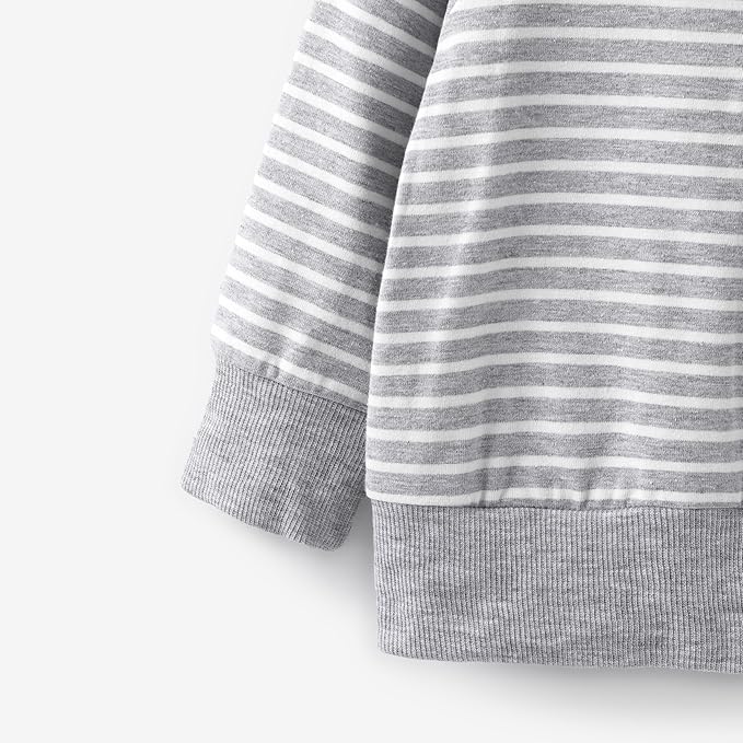 PATPAT Baby Toddler Clothes Striped Pullover Top Shirt Long Pants Set Cotton Infant Fall Spring Outfits 3 Months-3 Years