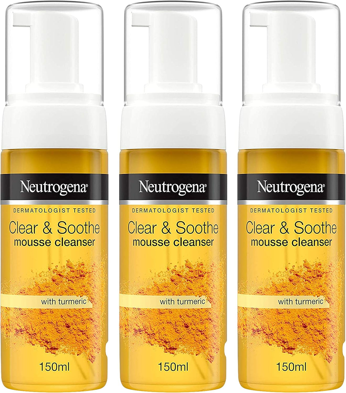 Neutrogena Clear and Soothe Mousse Cleanser, 5 Ounce (Pack of 3)