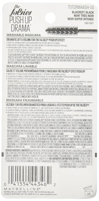 Maybelline The Falsies Push Up Drama Washable Mascara, Blackest Black, 0.33 fl. oz.