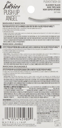 Maybelline Volum' Express Falsies Push Up Angel Washable Mascara, Blackest Black, 1 Count