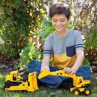 CatToysOfficial Excavator Construction Vehicle, Yellow