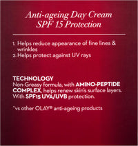 Olay Regenerist Revitalising Hydration Face Cream Moisturiser SPF15 50g