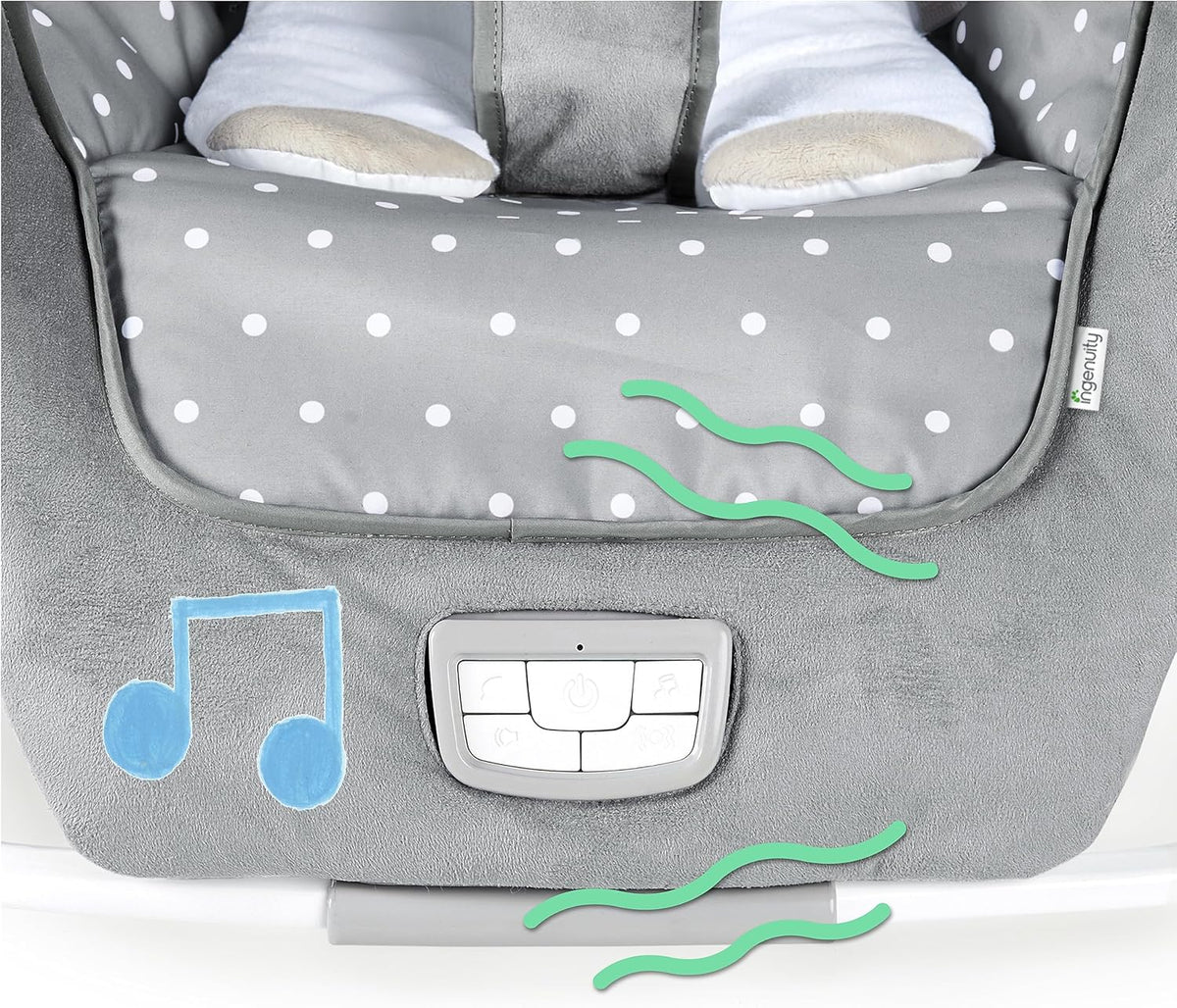 Ingenuity 2-in-1 Lightweight Infant to Toddler Rocker and Baby Bouncer