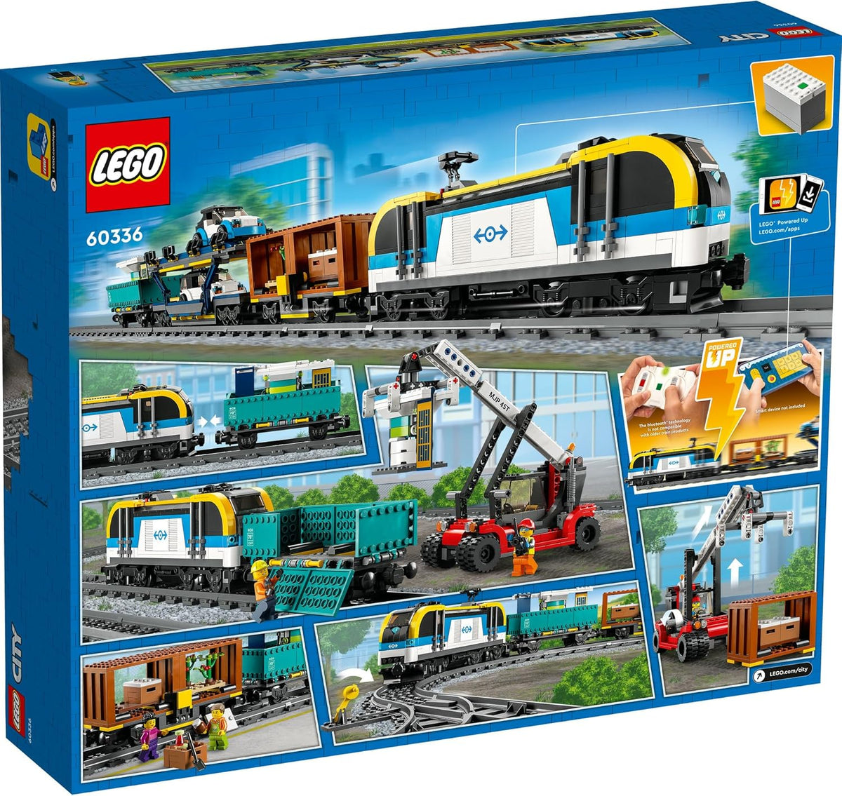LEGO® City Freight Train 60336 Building Kit; Powered Up Toy Train Set for Ages 7+
