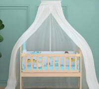 Solid Wood Contemporary Nursery Bed Washed Natural with Guardrail - Crib & 5-Piece Set 96 × 56 X76cm