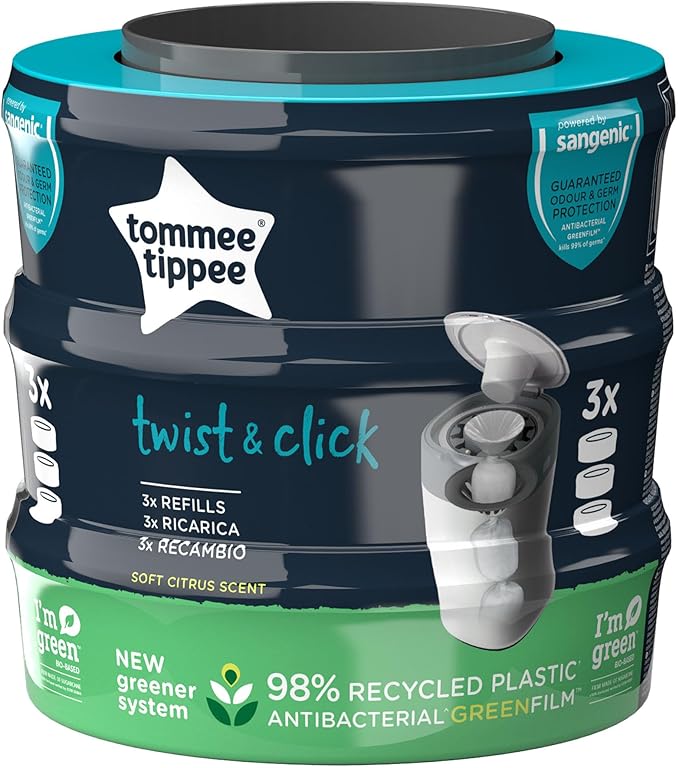 Tommee Tippee Twist and Click Advanced Nappy Bin Refill Cassettes