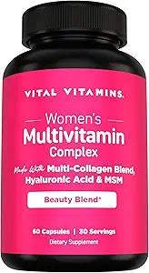 Vital Vitamins Women's Multivitamin Complex with Collagen & Hyaluronic Acid |  60 Capsules