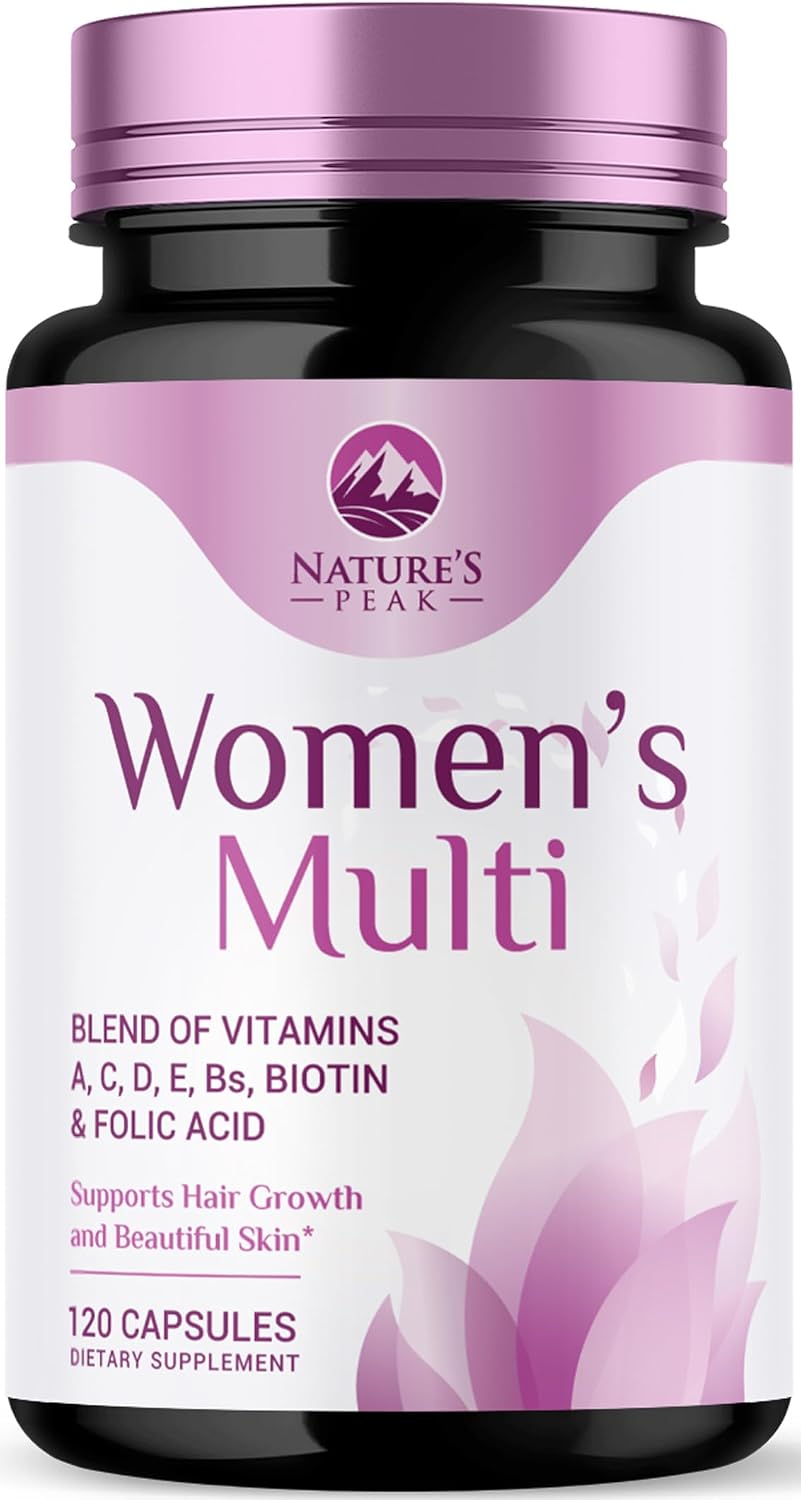 Multivitamin for Women - Once Daily Vitamins for Woman with Biotin, Calcium, Folate, Vitamin - 120 Capsules