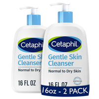 Cetaphil Face Wash, Hydrating Gentle Skin Cleanser for Dry to Normal Sensitive Skin, 16 oz 2 Pack, Fragrance Free, Soap Free and Non-Foaming