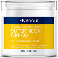 Korean Neck Cream for Firming & Tightening: Neck & Chest Anti-Aging Treatment for Crepey Sagging Skin & Wrinkles - Women & Men Turkey Neck Perfecting, 1.7 oz