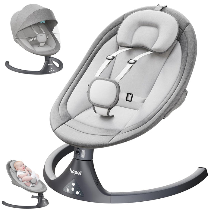 Baby Swings for Infants to Toddler, Electric Baby Swing and Infant Swings for Newborn  (Gray)