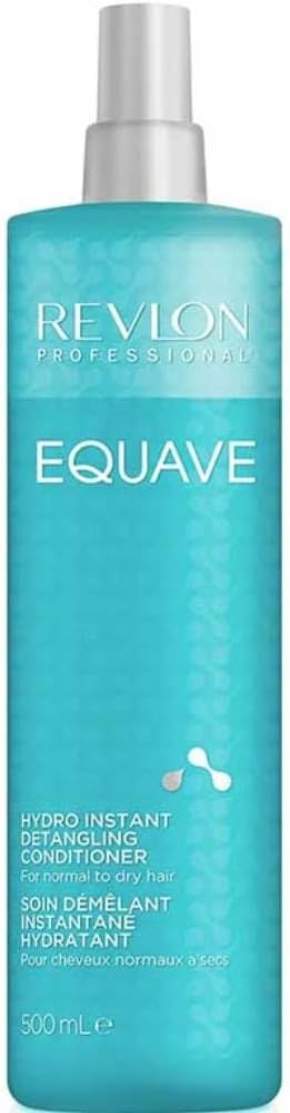 REVLON PROFESSIONAL Equave Hydro Instant Detangling Conditioner, 500 ml, Detangling Leave in Spray Conditioner for Normal to Dry Hair, Hair Care with 2-Phase Formula & Heat Protection