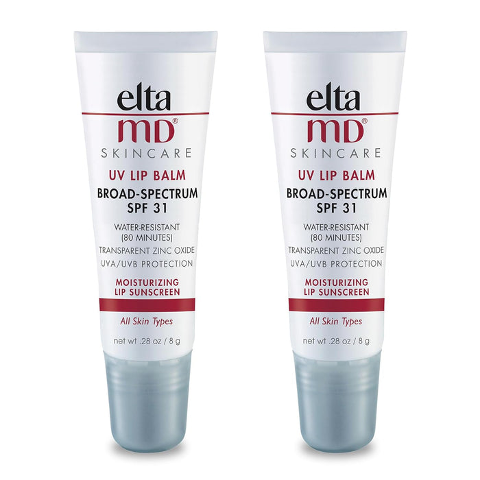 EltaMD UV Lip Balm Sunscreen, Moisturizes and Protects Dry Cracked Lips, Water Resistant up to 80 Minutes, Transparent Zinc Oxide Sunscreen