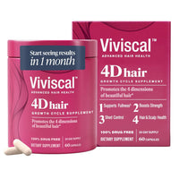 Viviscal 4D Hair Growth Cycle Supplements for Women for Full, Strong, and Healthy Hair; Made with Keratin, Vitamin A, Biotin, Zinc, 30 Day Supply, 60 Count