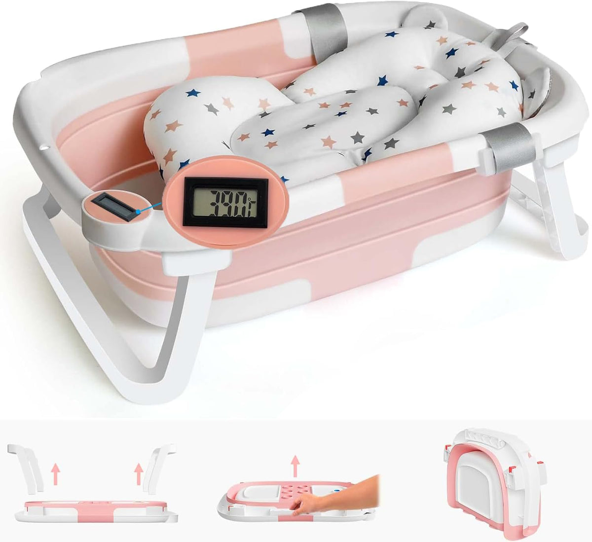 Baby Bath Tub Foldable Bathtub | Pink