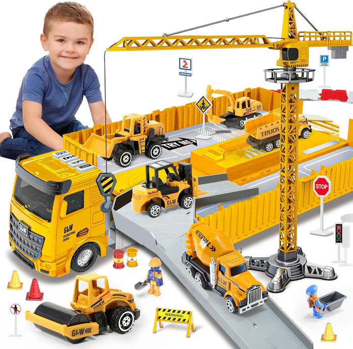 Construction Site Vehicles for 3-7 Years Old Boys Construction Site Vehicles