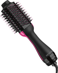 REVLON One-Step Volumizer Hair Dryer and Styler, for Less Frizz, More Shine, and Reduced Heat Damage for Salon Style Round Brush for Blowout, Black