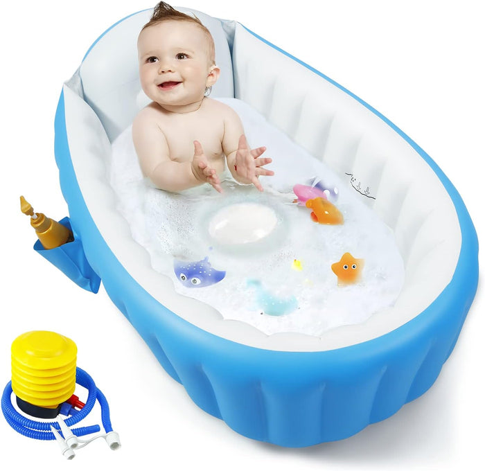 PandaEar Baby Inflatable Bathtub (Blue)