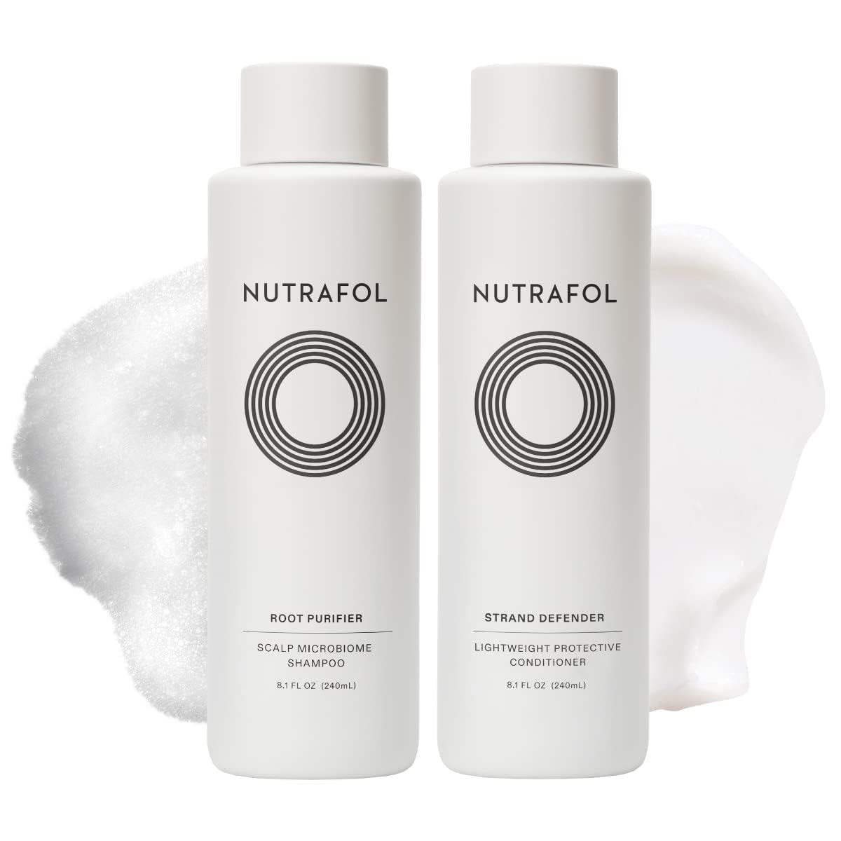 Nutrafol Shampoo and Conditioner, Cleanse and Protect Hair and Scalp, Improves Hair Volume, Strength and Texture- 8.1 Fl Oz Bottle