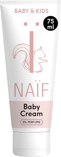Naïf Nourishing Fragrance-Free Care Cream for Baby and Child, Nourishes Especially Dry and Eczema-Prone Skin, Natural Ingredients, No Microplastics and Mineral Oils, 100% Vegan, 75 ml