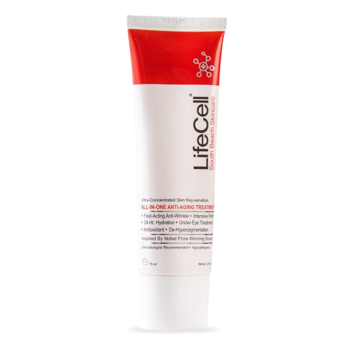 LifeCell All In One Anti-Aging Cream – Reduces Wrinkles, Fine Lines, Dark Circles & Sun Damage – Retinol, Vitamin C, DMAE & Hyaluronic Acid – Fragrance-Free, for All Skin Types (2.54oz)