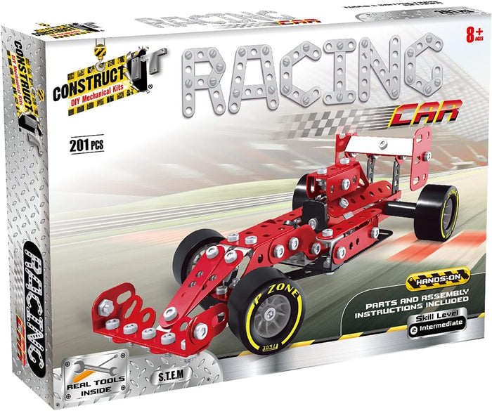Construct IT Red Racing Car - 201-Piece Construction Kit ,Ages 8+