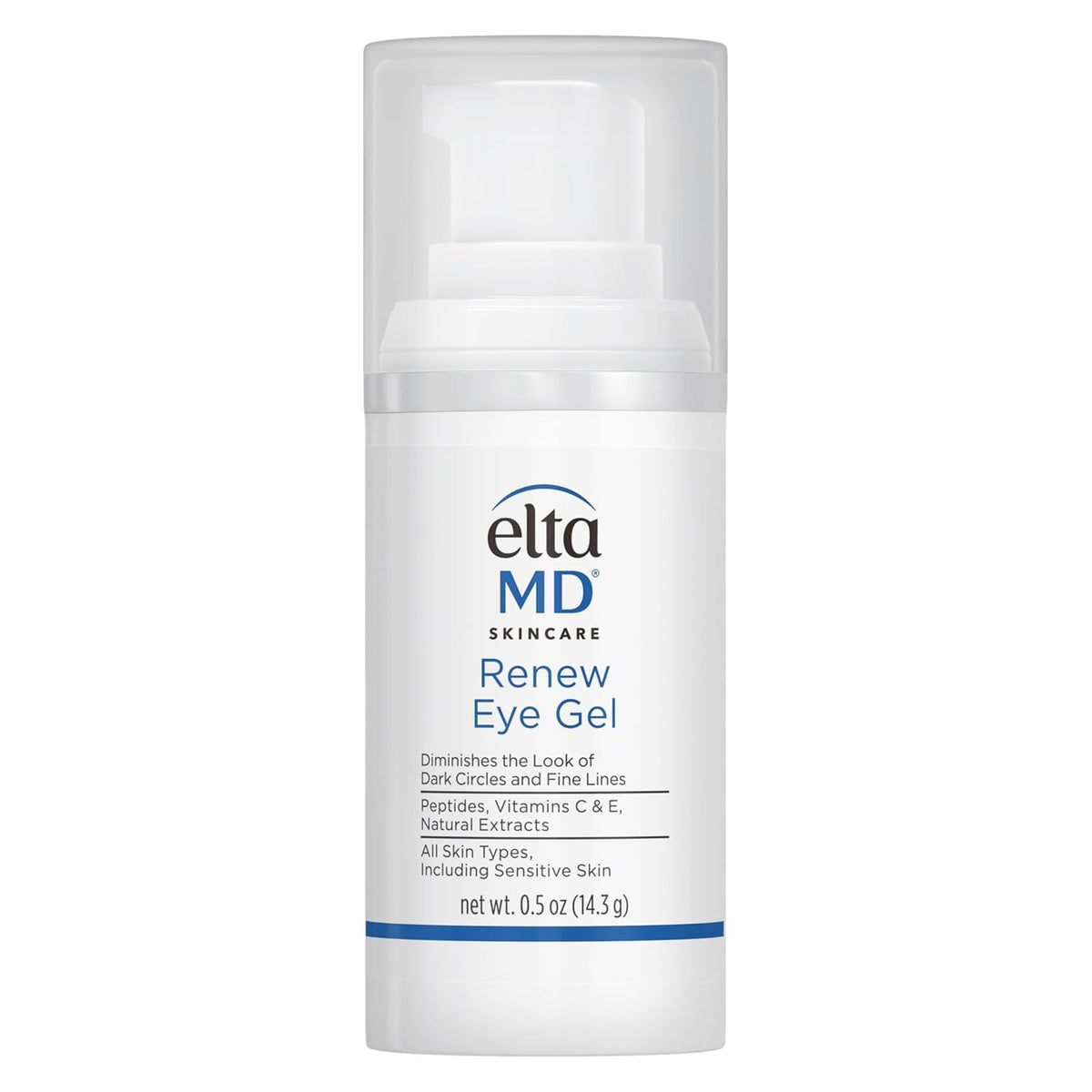 EltaMD Renew Eye Gel, Serum for Dark Circles and Puffiness, Under Eye Serum for Face, Anti Aging, Minimizes Fine Lines and Wrinkles, 0.5 oz Pump