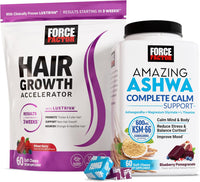Force Factor Hair Growth Accelerator Soft Chews, Lustriva & Biotin to Promote Thicker
