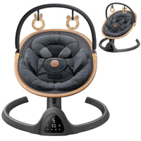 Baby Swings for Infants, Fasonbaby Bluetooth Infant Swing with Music Speaker with 3 Seat Positions, 5 Speeds and Remote Control (Black)