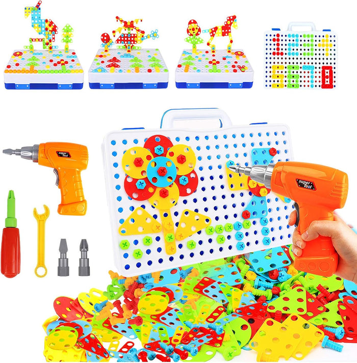 237 Pieces Electric DIY Drill Educational Set, STEM Learning Toys