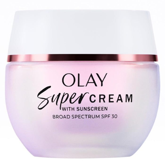Olay Super Cream with Sunscreen SPF 30, 1.7 oz, Ultra Lightweight Face Moisturizer