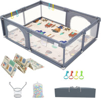 Extra Large Baby Playpen with Mat, ManKami 200 * 180cm