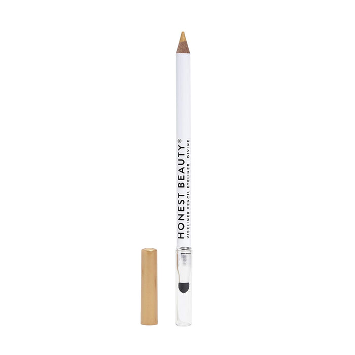 Honest Beauty Vibeliner Pencil Eyeliner Divine (Gold)| With built-in smudger, 0.038 Ounce