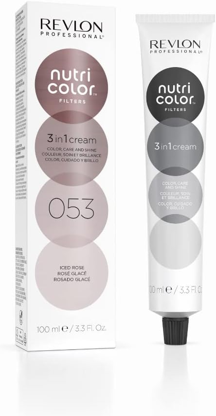 REVLON PROFESSIONAL Nutri Color Filters, Metallic Semi-Permanent Hair Color, 053 Iced Rose, 100 Ml