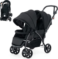 BABY JOY Foldable Tandem Twin Stroller