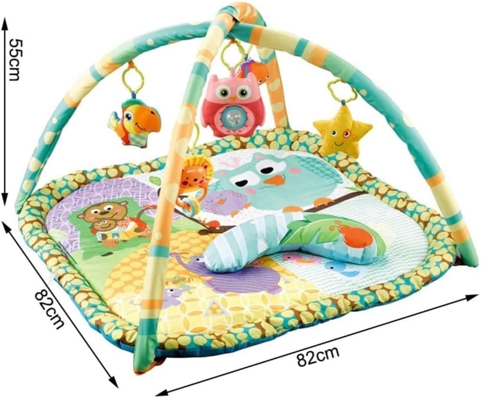 Little Archer & Co Baby Play Mat Gym - 82 x 82 x 55 cm Vibrant Colour Floor Activity