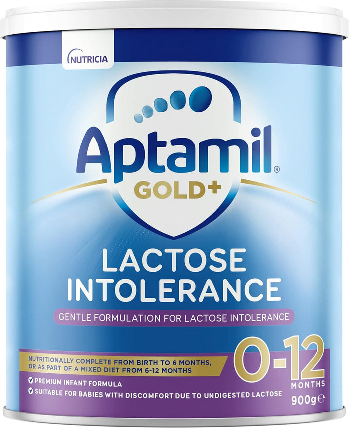 Aptamil Gold+ Lactose Intolerance Baby Infant Formula, From Birth to 12 Months, 900g