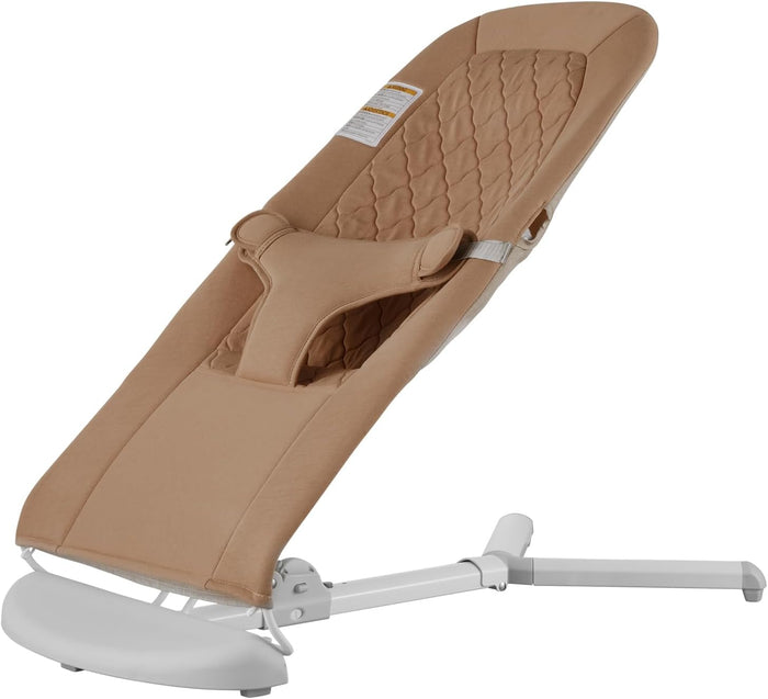 Baby Bouncer, Folding Bouncer Seat for Babies 0-9 Months, Camel