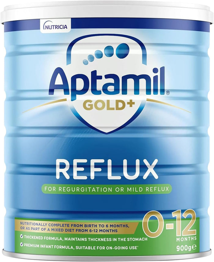 Aptamil Gold+ Reflux Premium Infant Formula, From Birth to 12 Months, 900g