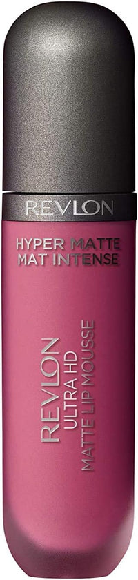 Revlon Ultra HD Lip Mousse Hyper Matte, Longwearing Creamy Liquid Lipstick in Pink, Dusty Rose (800), 0.2 oz