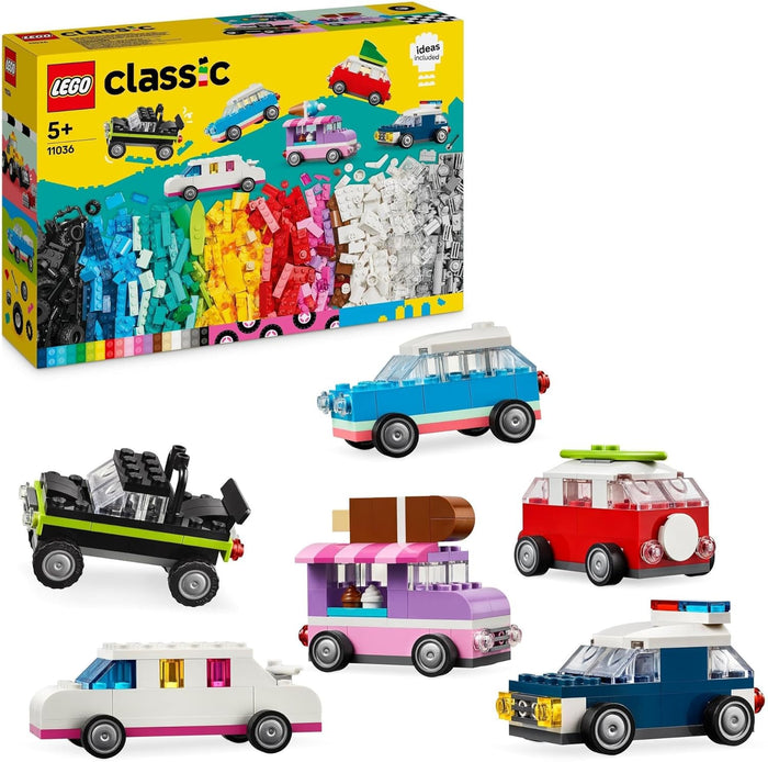 LEGO Classic Creative Vehicles, Colourful Model Car Toys for 5+ Year Old Boys & Girls