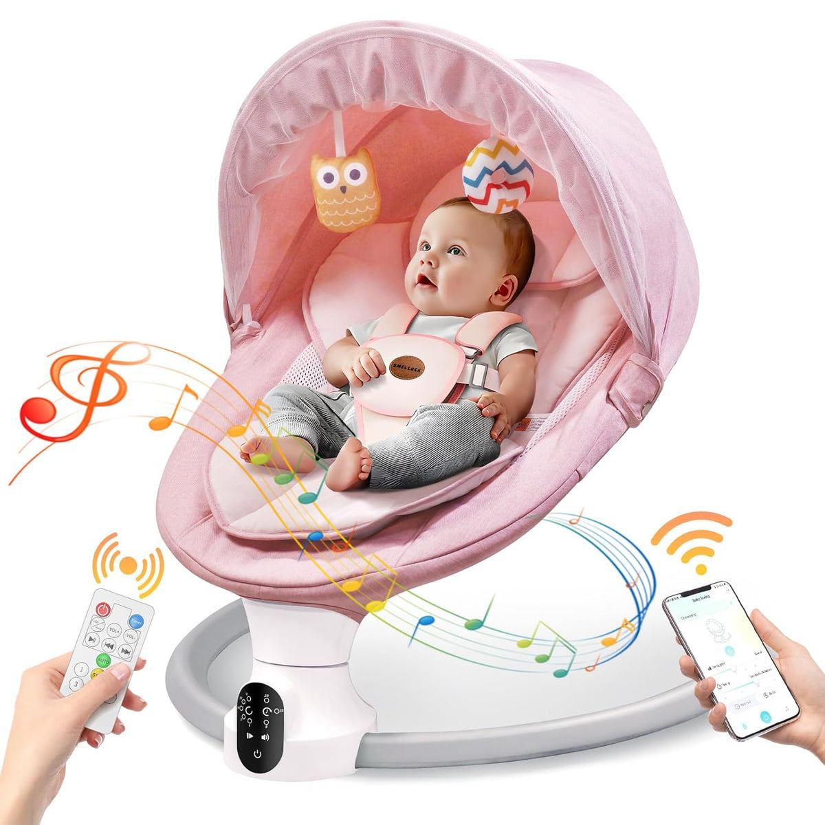 Baby Swing for Infants - Electric Baby Rocker with Exclusive App function-USA Product
