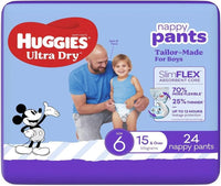 Huggies Ultra Dry Nappy Pants for 15 Plus Kg Boys (Pack of 24)