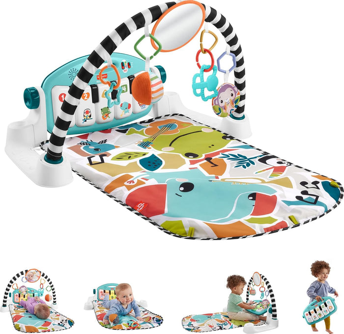 Fisher-Price Baby Activity Mat Glow and Grow Kick & Play Piano Gym