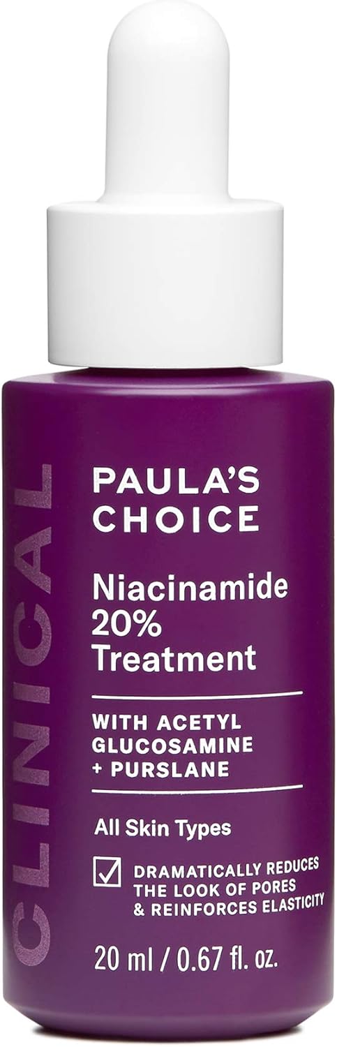 Paula's Choice CLINICAL 20% Niacinamide Vitamin B3 Concentrated Serum, Anti-Ageing Treatment for Discolouration and Minimising Large Pores, Fragrance-Free & Paraben-
