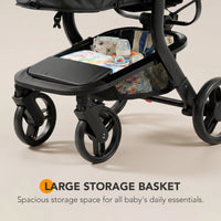 Luxury High Landscape Baby Stroller & Bassinet Travel System | One-Button Fold
